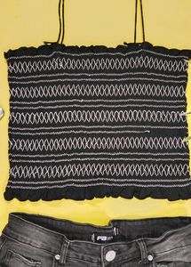 Embroidered Smocked Cami Top