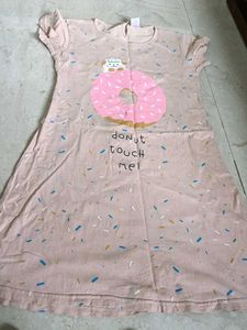 Cute Donut Graphic Night Dress