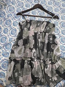Boho Floral Print Tiered Mini Dress