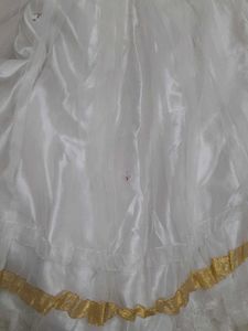 White &amp; Gold Embellished Dress