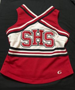 Red & White "SHS" Cheerleading Top
