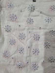 Elegant White Kurta with Pants Set