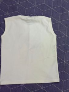 brand new kids Sleeveless White T-Shirt