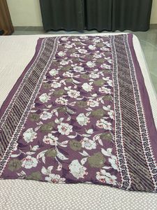 Floral Print Scarf - Purple-New