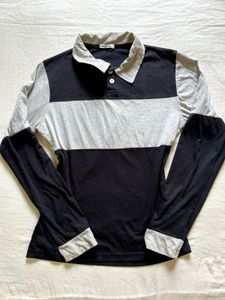 Striped Long Sleeve Polo Shirt