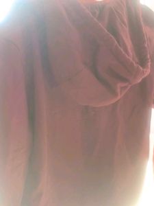 Maroon Zip-Up Hoodie