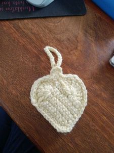 Handmade Crochet Heart Charm