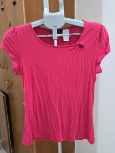 Chic Pink Short-Sleeve Top