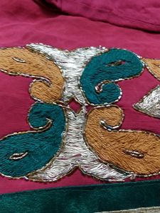 ETHNIC MAROON SAREE