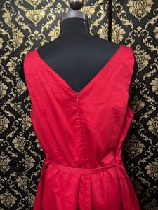 clearance sale Chic Red Sleeveless Fit &amp; Flare Dre