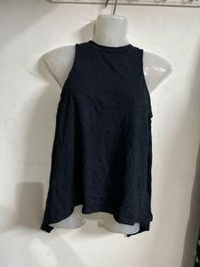 Black Sleeveless Tunic Top