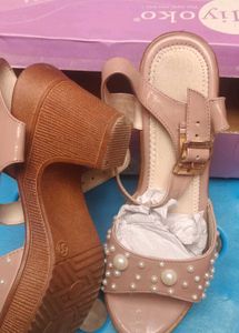 Pink Pearl Embellished Heels