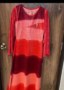 Stylish Red Tone Maxi Dress