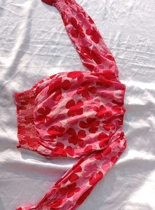 Floral Print Long Sleeve Crop Top
