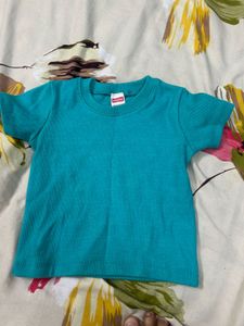 Teal Cotton T-Shirt