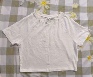 White Cropped T-Shirt