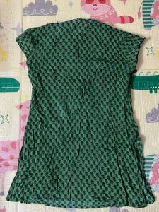 Green Printed Kurta