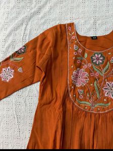 Rust coloured embroidered Suit Set