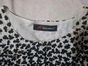 Flying Colours Floral Dress black and white