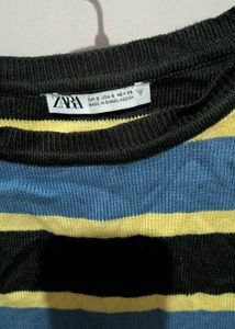 Striped Sleeveless Knit Top