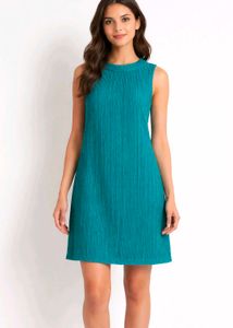 Chic Teal Sleeveless Mini Dress sequence