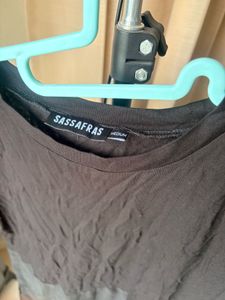 Sheer Overlay Long Tunic Top