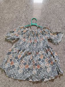 Boho Print Off-Shoulder Top