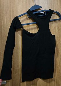 Edgy Black Cutout Tank Top