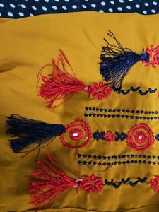 Stylish Mustard shirt top with Tassels