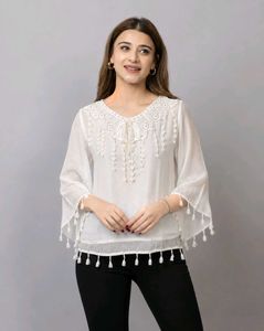 Fancy lace embroidery Top