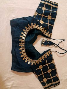 Elegant Teal Embroidered Blouse