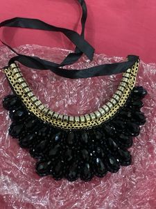 Black Beaded Neckpiece