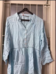 Light Blue Embroidered Kurta