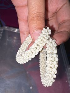 Beautiful White Hoop Earrings