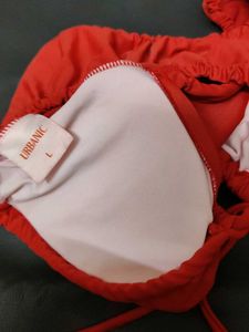 Red Off-Shoulder Bikini Set