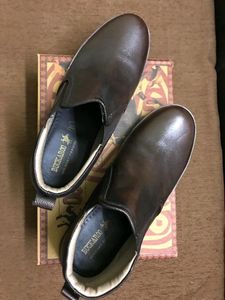 Brown Leather Ankle Boots