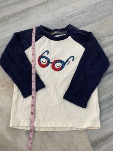 Kids Raglan Tee with Glasses Graphic