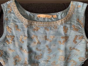 Elegant Blue Sequined Kurta Set
