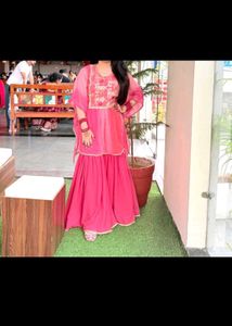 Elegant Pink shrara Set