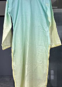 Embroidered Ombre Kurta Set