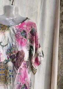 multi print short kurti