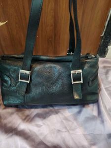 Black Leather Shoulder Bag