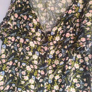 Floral Button-Up Mini Dress