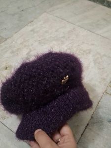 Plush Purple Beanie
