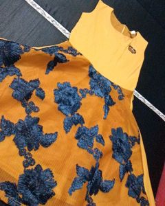 Yellow Embroidered Gown