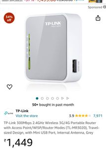 TP-Link Wireless 3G/4G Portable Router Unused