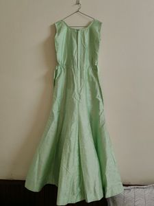 Green Gown With Long Shrug