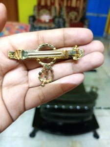 Exquisite Hair Clip with Red and White Stones