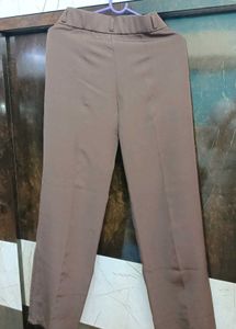 Brown Pleated Korean Pants