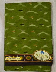 Mayur branded - parrot green Ikkat